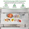 A picnic table set with food and drinks, set up outdoors. Produktbild-Vorschau