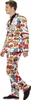 Smiffys - Kostuumset - Heren SM3061 (maat L) (rood/wit) Productafbeelding-voorbeeld 3