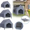 UISEBRT Lit pour chien extérieur couvert, taille L, Voir les images du produit 1
