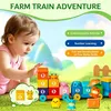 36-teiliges Montessori Zahlen-Zug Set mit Bauernhoftieren – Produktbild-Vorschau 4