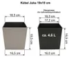Pflanzkübel Juka weiß 19x19 cm Hochglanz Kunststoff Produktbild-Vorschau 2