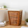 Relaxdays Wäschekorb mit Sitz, Badbank mit Stauraum, 50 l Produktbild-Vorschau 2