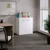 Bílá komoda do kanceláře nebo obývacího pokoje, regál, Náhled obrázku produktu 4