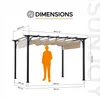 Sunjoy Stahl Pergola / Pavillon 3x4 GIONA - 277cm x 363cm, Produktbild-Vorschau 7