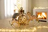 LED Deko-Kugel 30 cm Sterne Rose-Gold Glaskugel Timer Produktbild-Vorschau 9