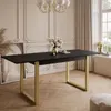 ARTON GOLD II 140 cm ausklappbarer Tisch Schwarz- Produktbild-Vorschau 1