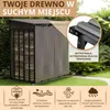 Wiata na drewno metalowa z dachem i plandeką 185x185x105cm Podgląd zdjęcia produktu 3