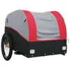 vidaXL Fahrradanhänger Schwarz und Rot 45 kg Eisen Produktbild-Vorschau 4