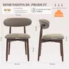Lot de 4 Chaises, robustes et élégantes, style nordique Voir les images du produit 2