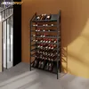 MetaloPro Casier à vin Burgundy – Support métallique noir Voir les images du produit 5