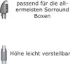 2x Lautsprecherständer 68-110 CM Boxenständer Silber Neu Produktbild-Vorschau 2