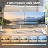 24W Schreibtischlampe Led Klemmbar, 80CM Weiß Monitor Lampe Produktbild-Vorschau 2