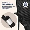 CASARIA® Gartenstühle 4er Set Stapelbar Wetterfest Produktbild-Vorschau 2