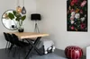 Pouf marocchino in vera pelle - bordeaux - fatto a mano - Anteprima dell’immagine prodotto 5