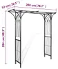 vidaXL Arco da giardino 200 x 52 x 204 cm Anteprima dell’immagine prodotto 5