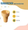 BAZKO Canadian wafer cup medium size | coni gelato Anteprima dell’immagine prodotto 3