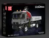The image shows the packaging of a building block toy set, specifically a truck-mounted crane transport vehicle. Produktbild-Vorschau