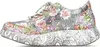 A side view of a single women's sneaker with a floral pattern. Produktbild-Vorschau