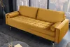 Elegantes Design 3er Sofa COZY VELVET 220cm senfgelb Samt Produktbild-Vorschau 3