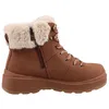 A single brown boot with cream-colored fur trim is shown against a white background. Produktbild-Vorschau