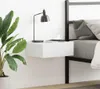 vidaXL Comodino sospeso bianco 40x30x15 cm in materiale Anteprima dell’immagine prodotto 1