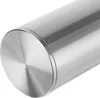 A close-up, studio shot of the end of a brushed stainless steel handrail. Náhled obrázku produktu