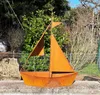 Edelrost Schiff zum Bepflanzen 64x54cm Rost Blumentopf Produktbild-Vorschau 5