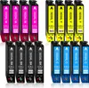 A collection of printer ink cartridges arranged in rows on a white background. Produktbild-Vorschau