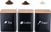 Relaxdays Vorratsdosen, 3er Set, Kaffee, Tee, Zucker, Produktbild-Vorschau 1