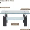 CLIPOP Couchtisch, Glas Wohnzimmertisch, 100x60x45cm Produktbild-Vorschau 11