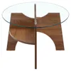 MODFU Couchtisch Oval Sicherheitsglas mit Ablagefach Produktbild-Vorschau 9