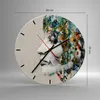 Wanduhr - Rund - Glasuhr - Gesicht Frau - 30x30cm - Produktbild-Vorschau 3