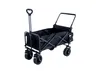 A black foldable outdoor wagon with extra-wide off-road tires is shown against a white background. Produktbild-Vorschau