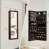 COSTWAY Armoire à bijoux LED avec miroir intégral Étagère à Voir les images du produit 2