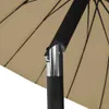 vidaXL Sonnenschirm mit Aluminium-Mast 250 cm Taupe Produktbild-Vorschau 6