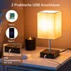 EDISHINE LED Nachttischlampe Touch Dimmbar 2er Produktbild-Vorschau 3