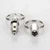 Two silver metal key ring couplings on a white background. Produktbild-Vorschau