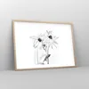 Gerahmtes Poster - Rahmen in heller Eiche - Verwelkt Blumen Produktbild-Vorschau 8