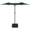 vidaXL Doppel-Sonnenschirm mit LED-Leuchten Grün 316x145 cm Produktbild-Vorschau 5
