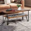 FineBuy Table basse 90x50x40 cm Sheesham bois massif / Voir les images du produit 1
