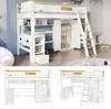 Dětská patrová postel Merax 90x200 cm s psacím stolem a Náhled obrázku produktu 5