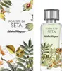 A product shot of a perfume bottle and its packaging, both featuring botanical illustrations. Produktbild-Vorschau