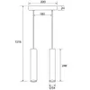 Technical drawing of a pendant lamp with dimensions. Náhled obrázku produktu