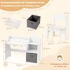 COSTWAY Bureau voor kinderen, kinderbureau met stoel, lade, Productafbeelding-voorbeeld 3