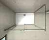 A top-down view of a shower enclosure with a white shower tray and glass panels. Produktbild-Vorschau