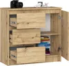 Kommode AKORD JERRY Eiche Artisan 80 cm Tür 3 Schubladen 2 Produktbild-Vorschau 2