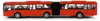 Metalowy autobus przegubowy, czerwony, Podgląd zdjęcia produktu 2
