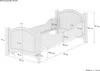 Seniorenbett extra hoch 90x200 Massivholz Kiefer Einzelbett Produktbild-Vorschau 7