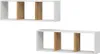 Vicco Wandregal Tomy, 90 x 30 cm 2er Set, Weiß/Goldkraft Produktbild-Vorschau 1