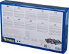 The back of a blue cardboard box for a Philos Backgammon game. The box has text in multiple languages, flags, and images of the game boards. Podgląd zdjęcia produktu